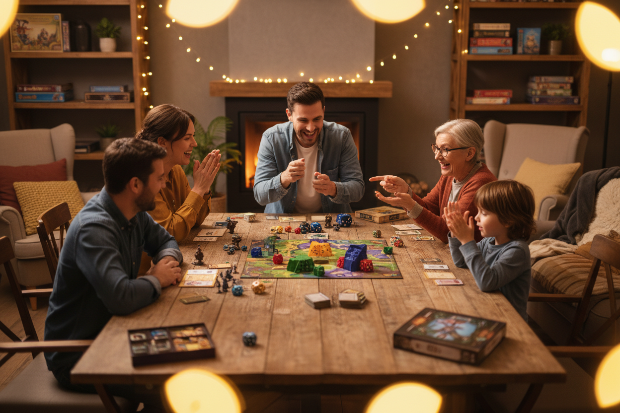 un fond pour parler de jeux de société et de personnes qui jouent et s'amusent